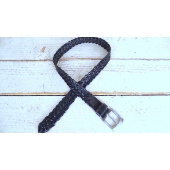 Tommy Hilfiger 1985 black woven leather belt - Picture 4 of 5